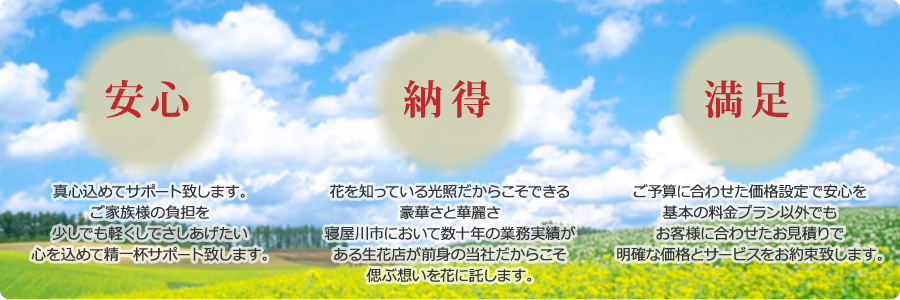 安心・納得・満足