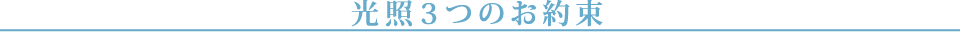 光照3つのお約束